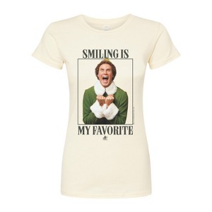 Women's - ELF - Christmas Smile Fitted Graphic T-Shirt - 1 of 3