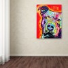 Trademark Fine Art -Dean Russo 'Thoughtful Pitbull' Canvas Art-18x24 - 3 of 3