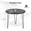 Costway Faux Marble Coffee Table with Metal Legs for Living Room Office Black - 3 of 4