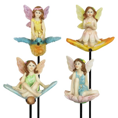 12.8" Resin Set of Fairy Pot Stakes Gray - Exhart - image 1 of 4