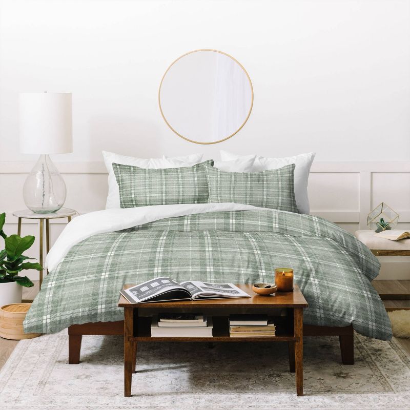 Little Arrow Design Co Fall Plaid Comforter Set Sage Green - Deny Designs, 5 of 6