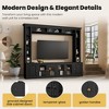 KWPZQEB 92.5" W Entertainment Wall Unit Set for Televisions Up to 80", Modern TV Stand with Bookshelves & 6 Barn Doors for Living Room, Home Theater - 4 of 4