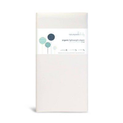 Naturepedic Certified Organic Cotton Classic Baby Crib & Toddler Mattress–Lightweight-2-Stage
