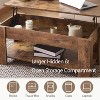 NicBex Vintage Lift-Top Storage Coffee Table with Large Hidden Storage & Open Shelf,Wooden Tea table Center Table for Living Room,Study - 2 of 4