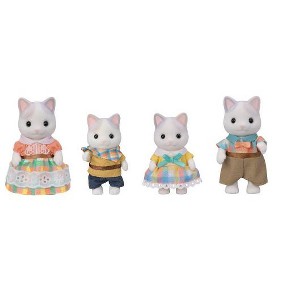 Calico Critters Latte Cat Family, Set of 4 Collectible Doll