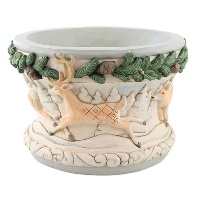 Jim Shore 6.0" Woodland Centerpiece Bowl Decorative White  -  Decorative Figurines