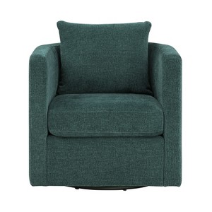 TiramisuBest Light Grey Performance Fabric Swivel Barrel Chair - 1 of 4