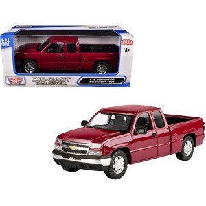 2006 Chevrolet Silverado 1500 Pickup Truck Red Metallic "Die-Cast Collection" Series 1/25 Diecast Car Model by Motormax - 1 of 3