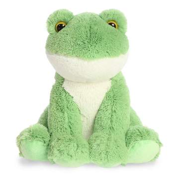Aurora Medium Frog Cuddly Stuffed Animal Green 11"