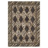 Modern Washable Area Rug, Checkered Leopard Print Floor Cover with Non Slip Backing, Low Pile Stain Resistant Indoor Carpet - 3 of 4