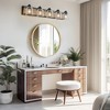 XINGHANZHENXUAN 23-in Wall Sconce with Glass Shades, Modern Industrial Wall Lamp for Bathroom, Powder Room, Hallway (Bulbs Not Included) - 4 of 4