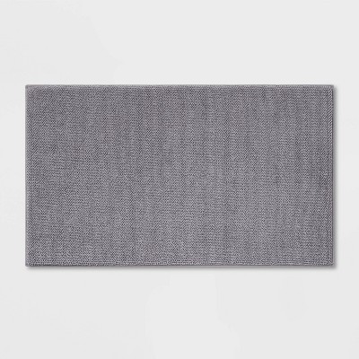 GOYLSER Grey Bathroom Rug Set, Thin Rubber Bathmat Curved Bath Mats for  Bathroom Floor, Modern Non Slip Bath Mat for Elderly, Water Absorbent Gray