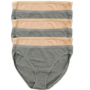 Felina Organic Cotton Bikini Underwear for Women - Bikini Panties for Women, Seamless Panties for Women (6-Pack) - 1 of 4