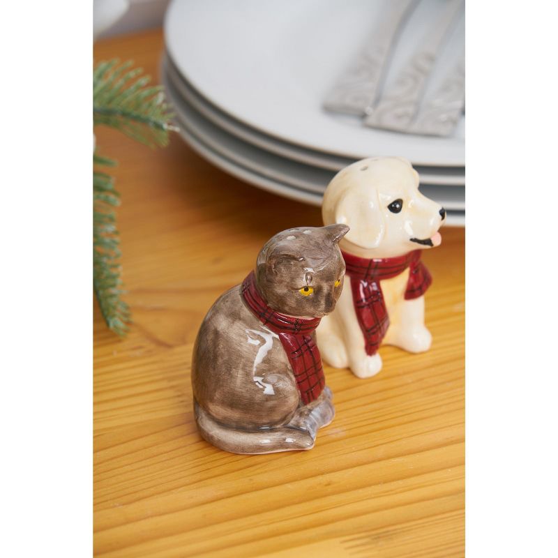 Gallerie II Christmas Dog and Cat Salt & Pepper Shakers Set of 2, 3 of 5