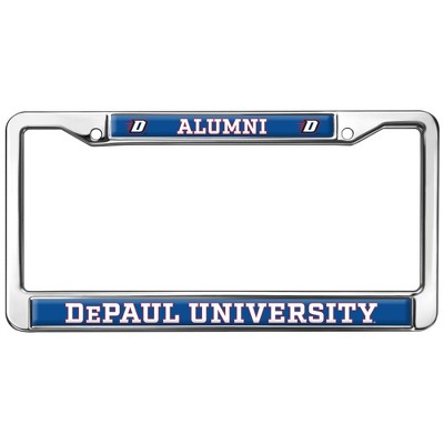 DePaul University Alumni Logo Full Size Standard License Plate Metal Frame