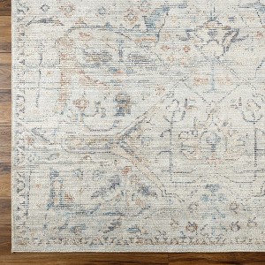 Hauteloom Marlene Damask Off White & Blue Area Rug - 1 of 4