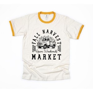 Simply Sage Market Women's Fall Harvest Market Short Sleeve Ringer Tee - 1 of 3