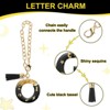 Unique Bargains Resin Lightweight Decorative Tassel Keychain Handle Charm Black with Gold Foil 1 Pc - 3 of 4
