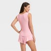 Women's Lace Trim Ribbed Tank Top and Shorts Pajama Set - Auden™ - 2 of 4
