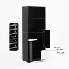VYNXARIA Modern Black & White Multifunctional Storage Cabinet with Open Bookcase - 4 of 4