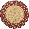 Burgundy Tan Jute Coaster Stencil Star Set of 6 - 2 of 4