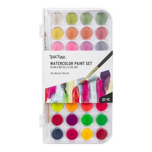 Brea Reese: Neon & Metallic Watercolor Set - 36 Colors, 1 Brush - 1 of 4