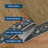 Floral Bordered Area Rugs for Living Room Bedroom Braided Print Rug Soft Washable Foldable Accent Rug Low Pile Non-Slip Carpet - 4 of 4