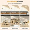 Resenkos Industrial Metal Twin Size Loft Bed with Guardrails, Built - in Ladder, Vintage Wood Accents for Bedroom, Black - 4 of 4