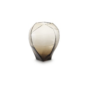 Signature Design by Ashley Ewart 10" Glass Vase, Light Brown Contemporary - 1 of 4