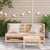 vidaXL Garden Sofa Natural Pine Solid Pine Wood 82.7 in wide Garden Sofa - 4 of 4