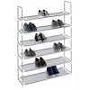 J&V TEXTILES 6-Tier Shoe Storage and Organizer Rack Gray - 4 of 4
