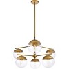 Elegant Lighting Eclipse 6 Lights Brass Pendant With Clear Glass - 2 of 4