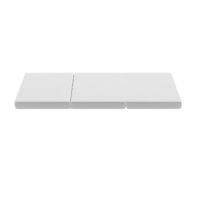 Portable Tri-Fold Gray Memory Foam Sofa Bed