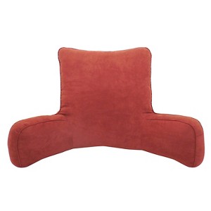 Royal Burgundy Suede Solid Color Oversized Bed Rest Lounger Burgundy Support Pillow - Elements By Arlee, Royal Red