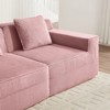 VASIP Modular Boneless Cloud Sectional Sofa  3-Seat with Deep Seat and Pillows,Modern Corduroy Fabric for Living Room,Camel - 4 of 4