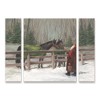 Trademark Fine Art-Mary Miller Veazie 'Santa With Horses' Multi Panel Art Set Large 3 Piece - 2 of 3