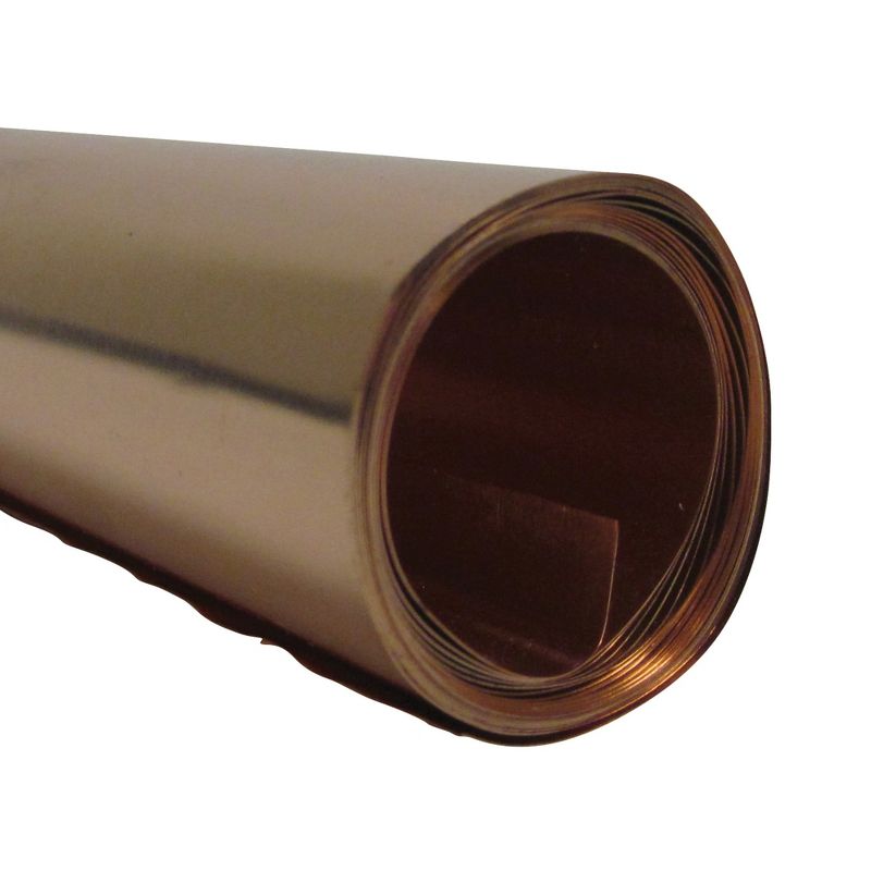 St Louis Crafts 36 Gauge Copper Metal Foil Roll, 12 Inches x 5 Feet, 1 of 2