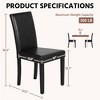 Yaheetech Set of 2 Faux Leather Armless High Back Dining Room Chairs with Rubberwood Legs - 3 of 4