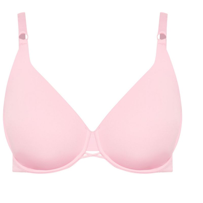 Women's Plus Size Fashion Back Smooth Bra - sweet pink | AVENUE, 4 of 5