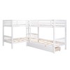 PAGED Modern Wooden Bunk Bed Loft Bed, Twin over Full Bed Frame with Storage Stairs and Guardrail for Kids, Teens, Adults - 2 of 4