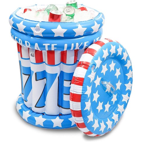 Sparkle And Bash Inflatable Cooler July 4th Patriotic Red White And Blue Party Decorations 19 X 27 In Target