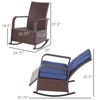 Aghana Digitals Outdoor PE Rattan Rocking Recliner with Adjustable Footrest, Removable Cushions, - 4 of 4