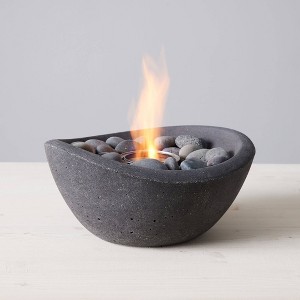 Terra Flame Wave Fire Bowl Single Fuel Starter Set - Graphite: Indoor/Outdoor, Smoke-Free, Cool Touch - 1 of 4