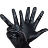 Skeleteen Womens Metallic Costume Gloves - Black - 2 of 4