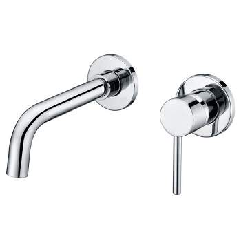 Sumerain Wall Mount Bathroom Faucets,Single Handle with Rough-in Valve in Modern Chrome ,1/2 NPT