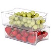 Smart Design Stackable Clear Refrigerator Storage Bin with Handle - 8 pack - 6 x 10 inch - 2 of 4