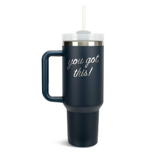 Elanze Designs You Got This! Motivation 40 oz. Stainless Steel, Large Water Bottle Coffee Mug, Spill & Leak Resistant, Thermal Travel Tumbler with - 1 of 1