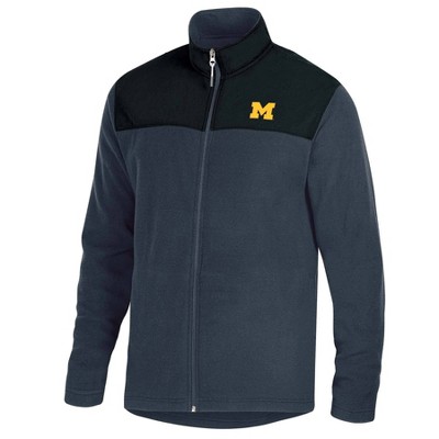 Ncaa Michigan Wolverines Gray Fleece Full Zip Jacket : Target