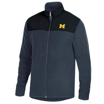 NCAA Michigan Wolverines Gray Fleece Full Zip Jacket