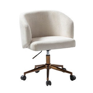 Ottaviano Corduroy Swivel Barrel Task Office Chair with Height-adjustable | ARTFUL LIVING DESIGN - 1 of 4